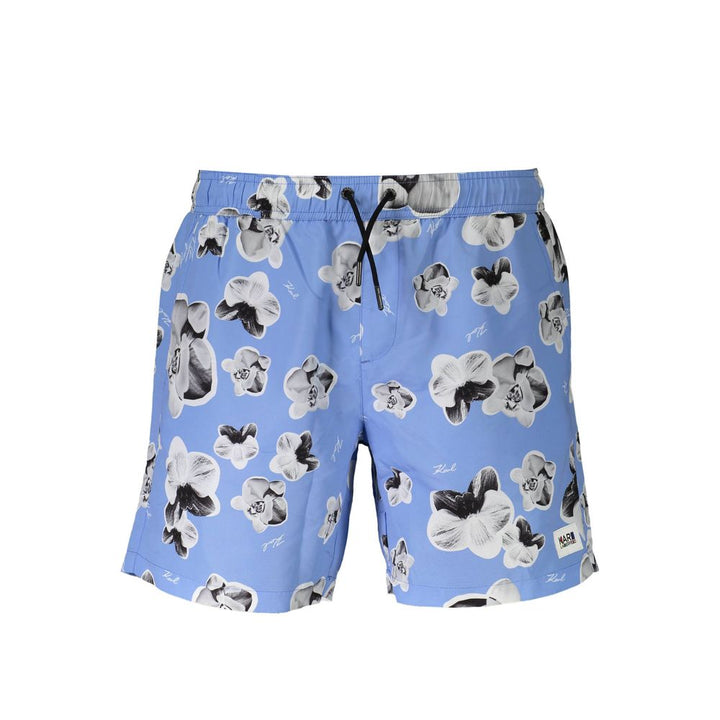 Karl Lagerfeld Azzurro Polyester Men Swim Boxer