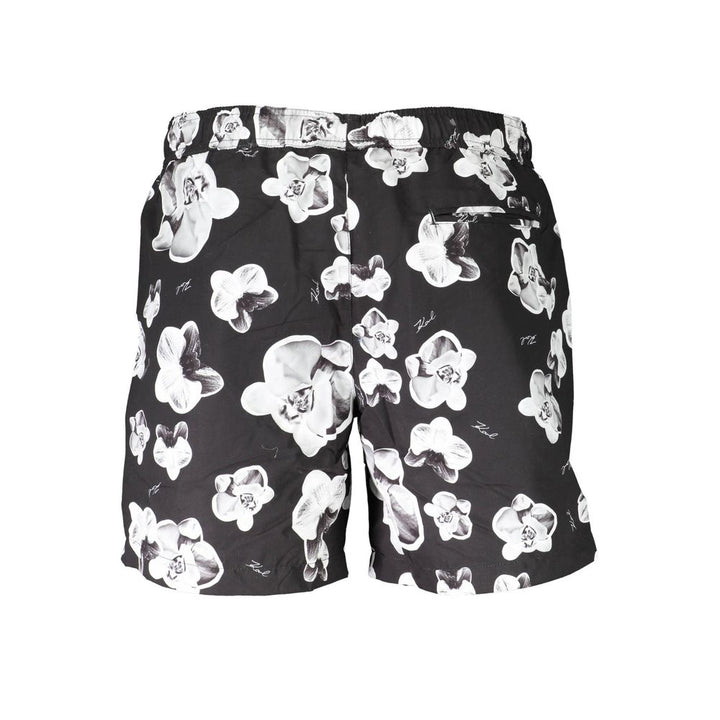 Karl Lagerfeld Nero Polyester Men's Swim Boxer
