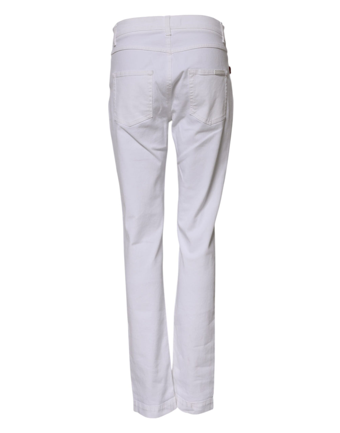 Dolce & Gabbana White Floral Sequined Embroid GIRLY Denim Jeans
