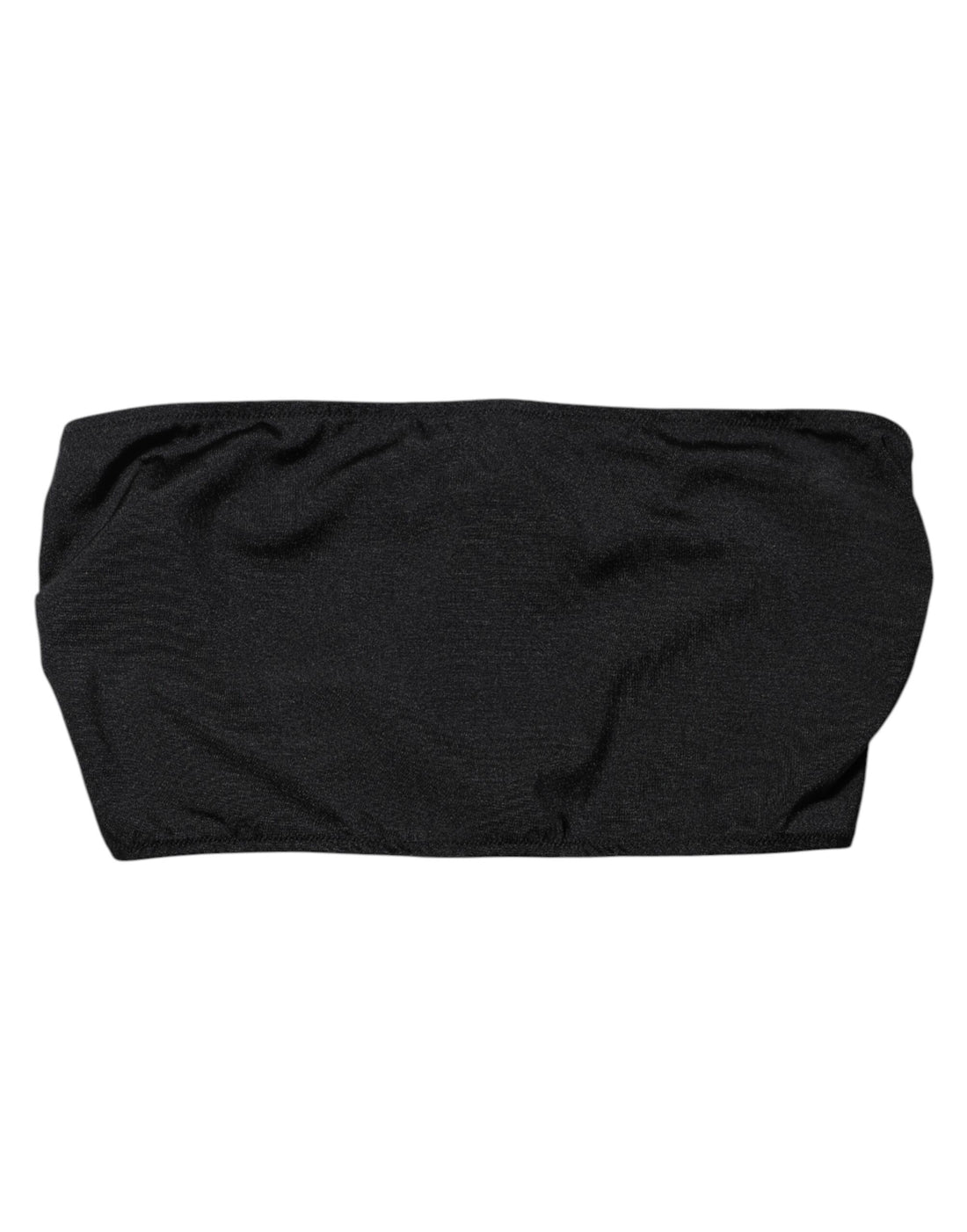 Dolce & Gabbana Black Nylon Blend Bandeau Strapless Tube Top
