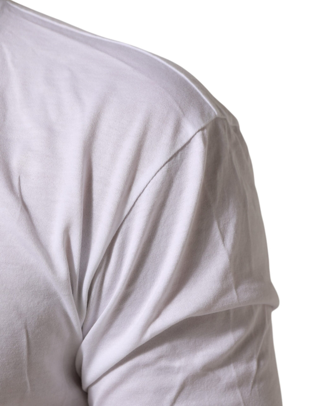 Wit Katoenen Kroon Koning Geborduurd T-shirt