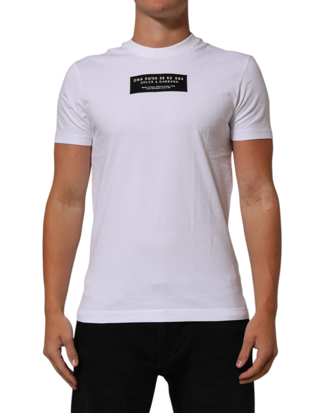 Wit Katoenen T-shirt Met Ronde Hals En Logoprint Voor Heren