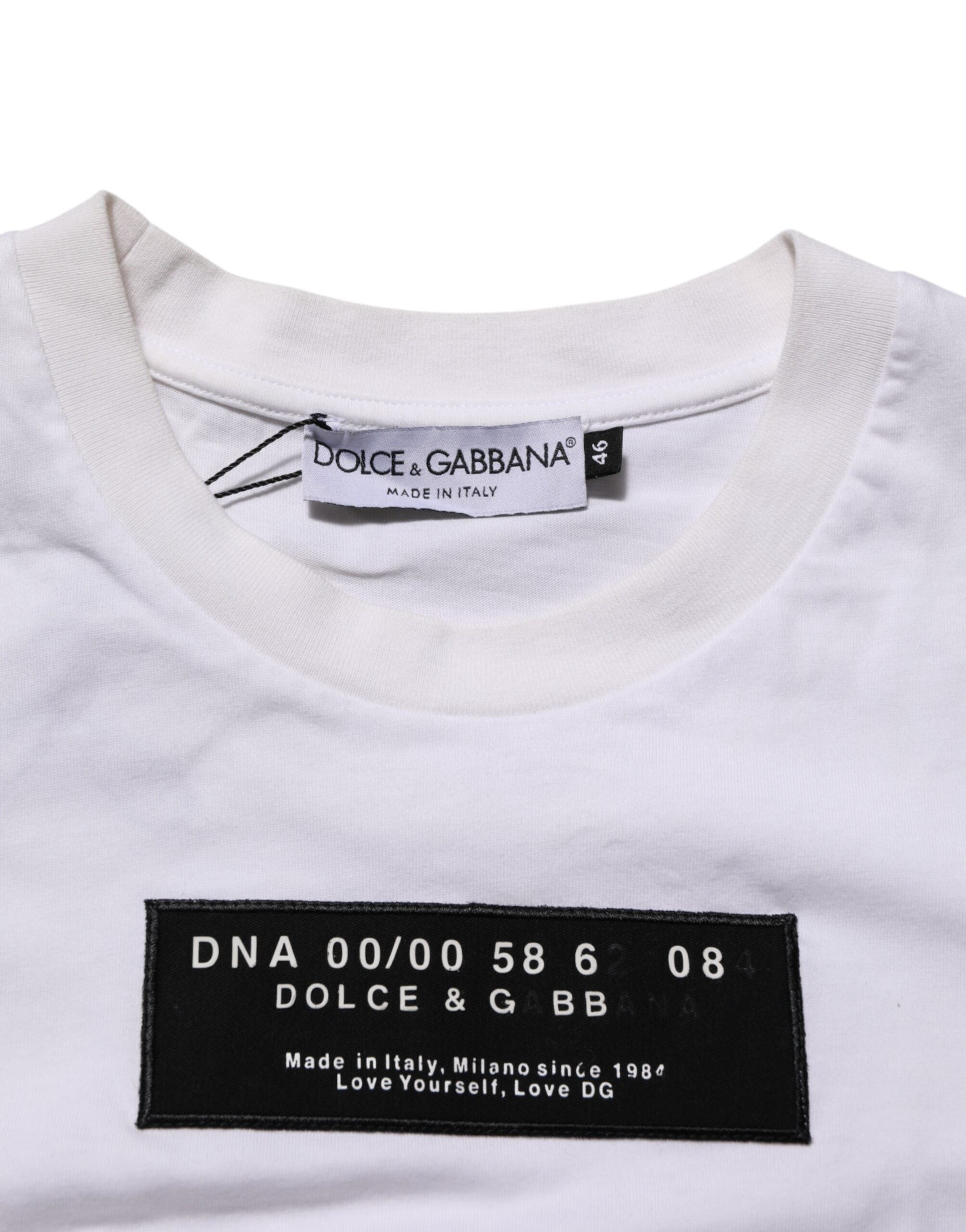 Wit Katoenen T-shirt Met Ronde Hals En Logoprint Voor Heren