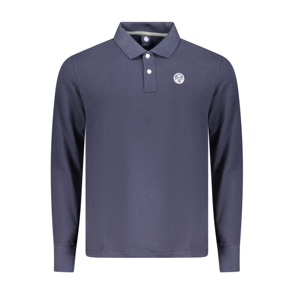 North Sails Blue Cotton Men Polo Shirt