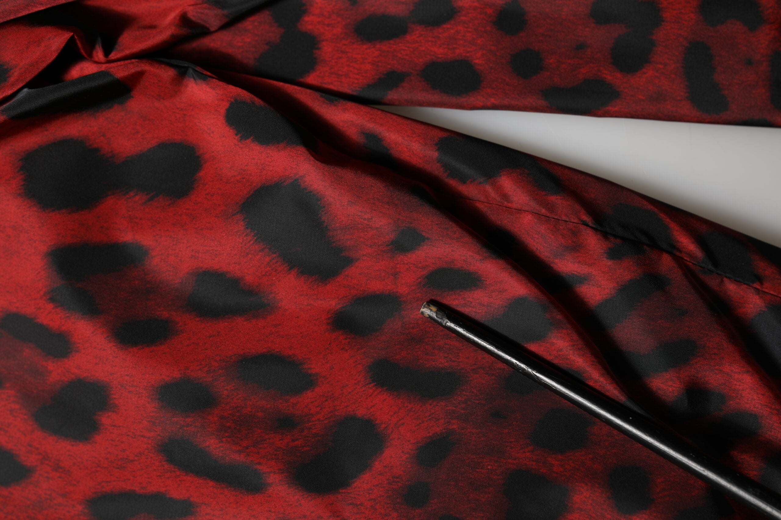 Dolce & Gabbana Red Leopard Print Full Zip Bomber Jacket