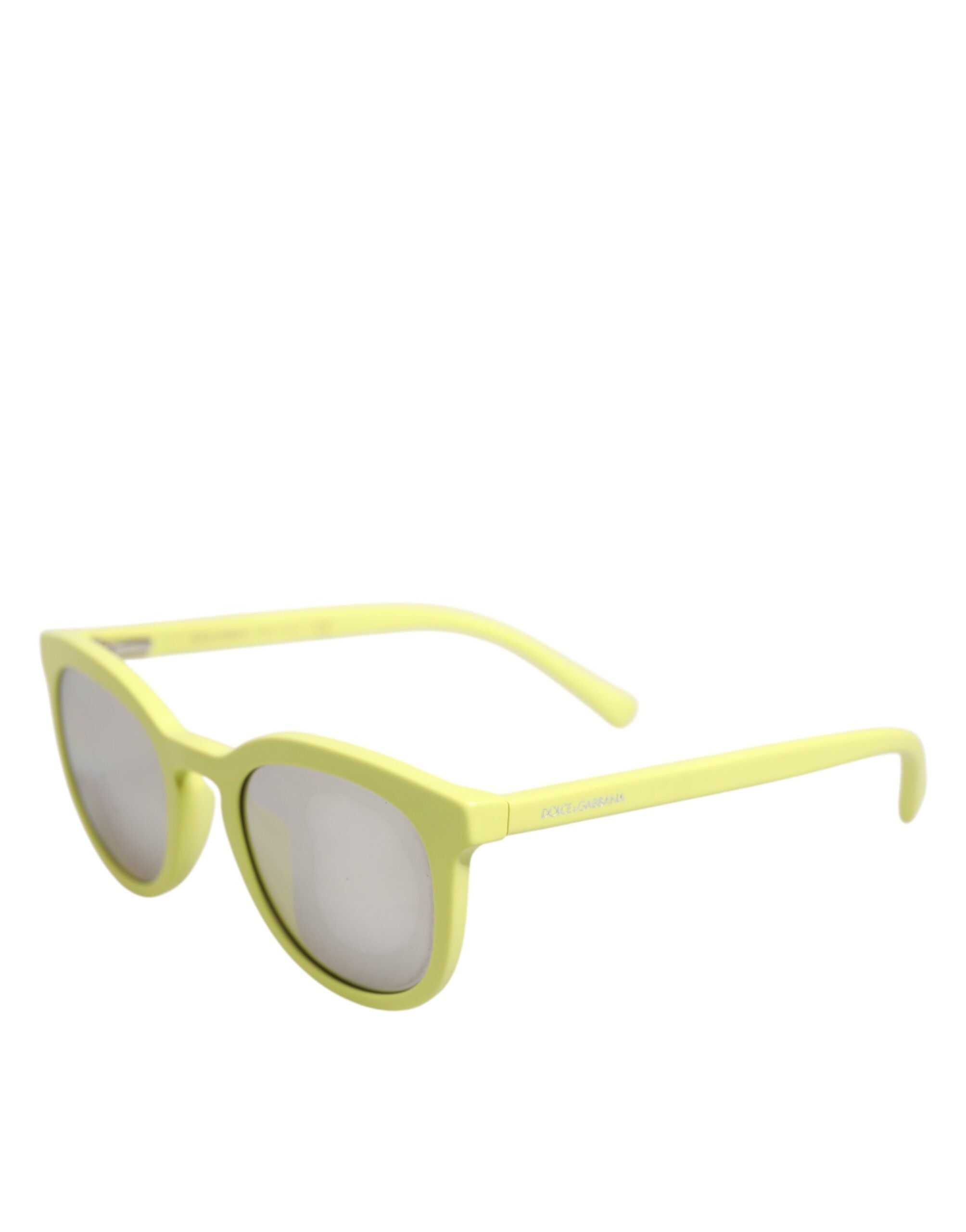 Dolce & Gabbana DG4324 Yellow Framed Mirrored Lenses Eyewear Sunglasses