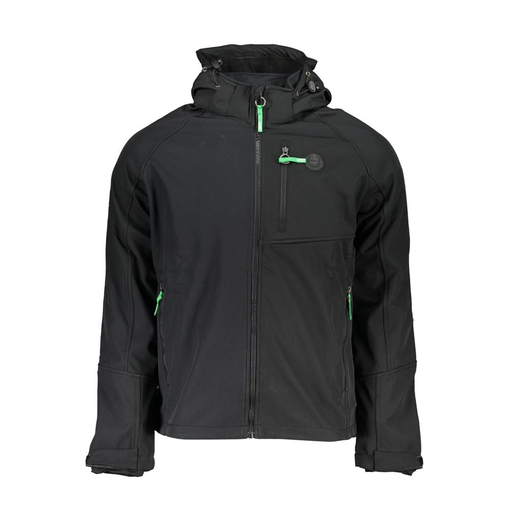 Gianmarco Venturi Black Polyester Men's Jacket