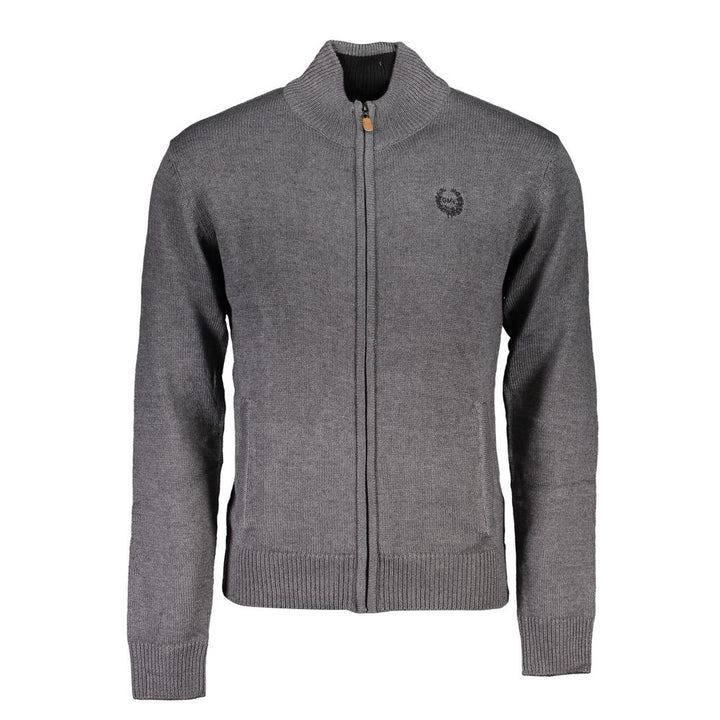 Gianmarco Venturi Grigio Cotton Men Cardigan