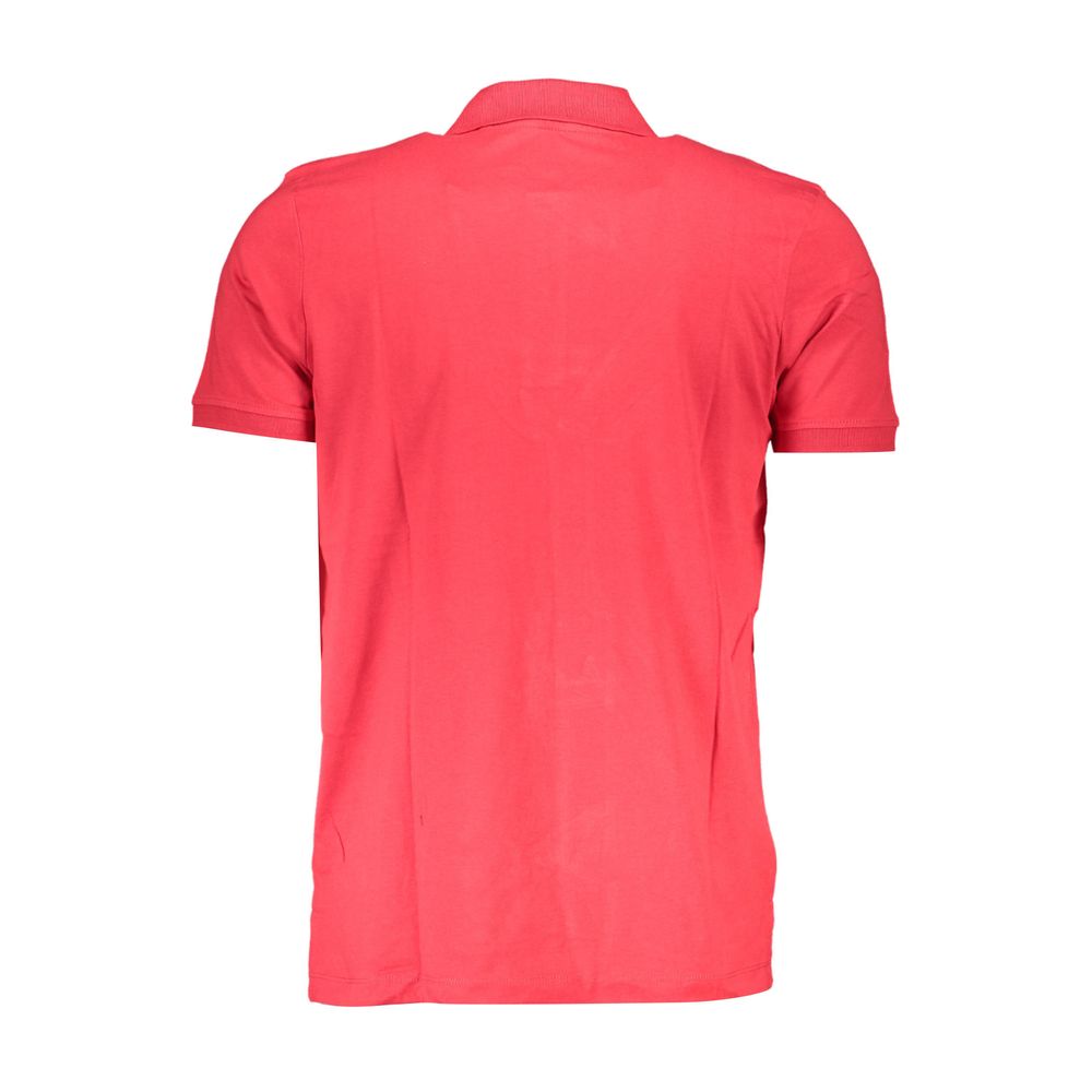 Gianmarco Venturi Red Cotton Men Polo Shirt