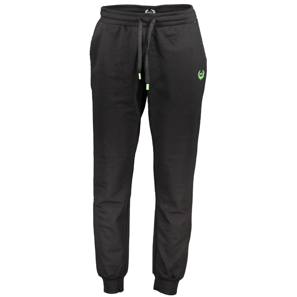 Gianmarco Venturi Black Cotton Men's Track Pant