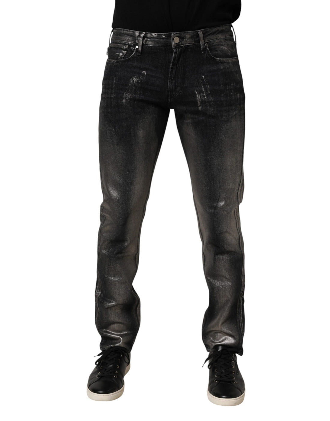 Emporio Armani Black Washed Slim Fit Men Denim Trouser Jeans
