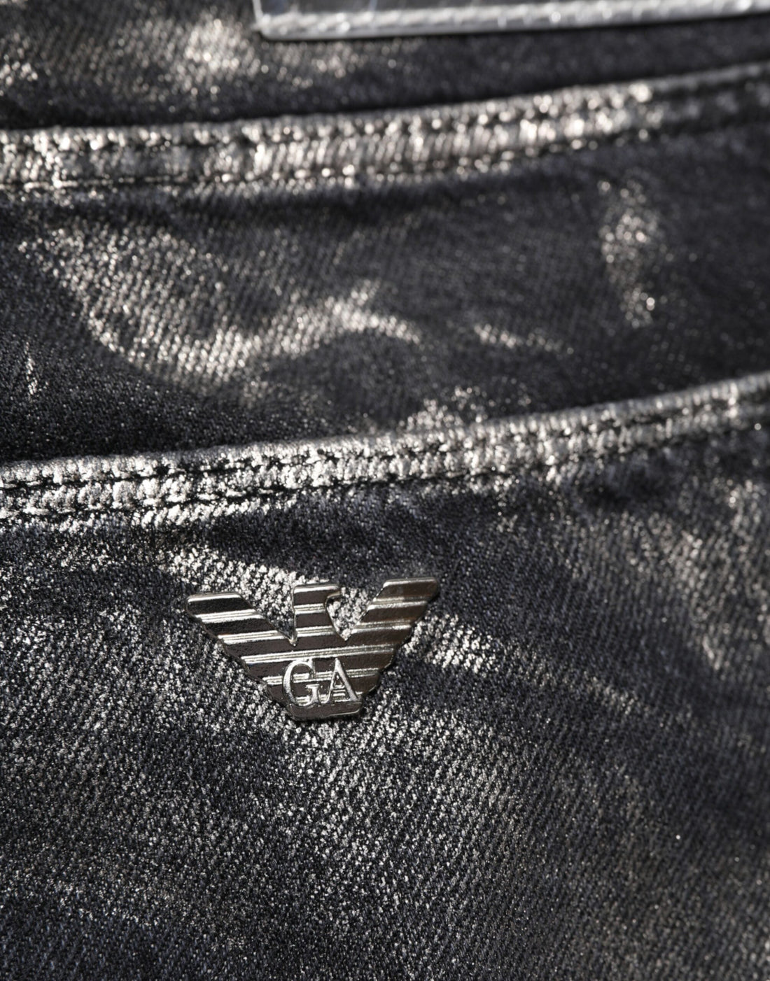 Emporio Armani Black Washed Slim Fit Men Denim Trouser Jeans