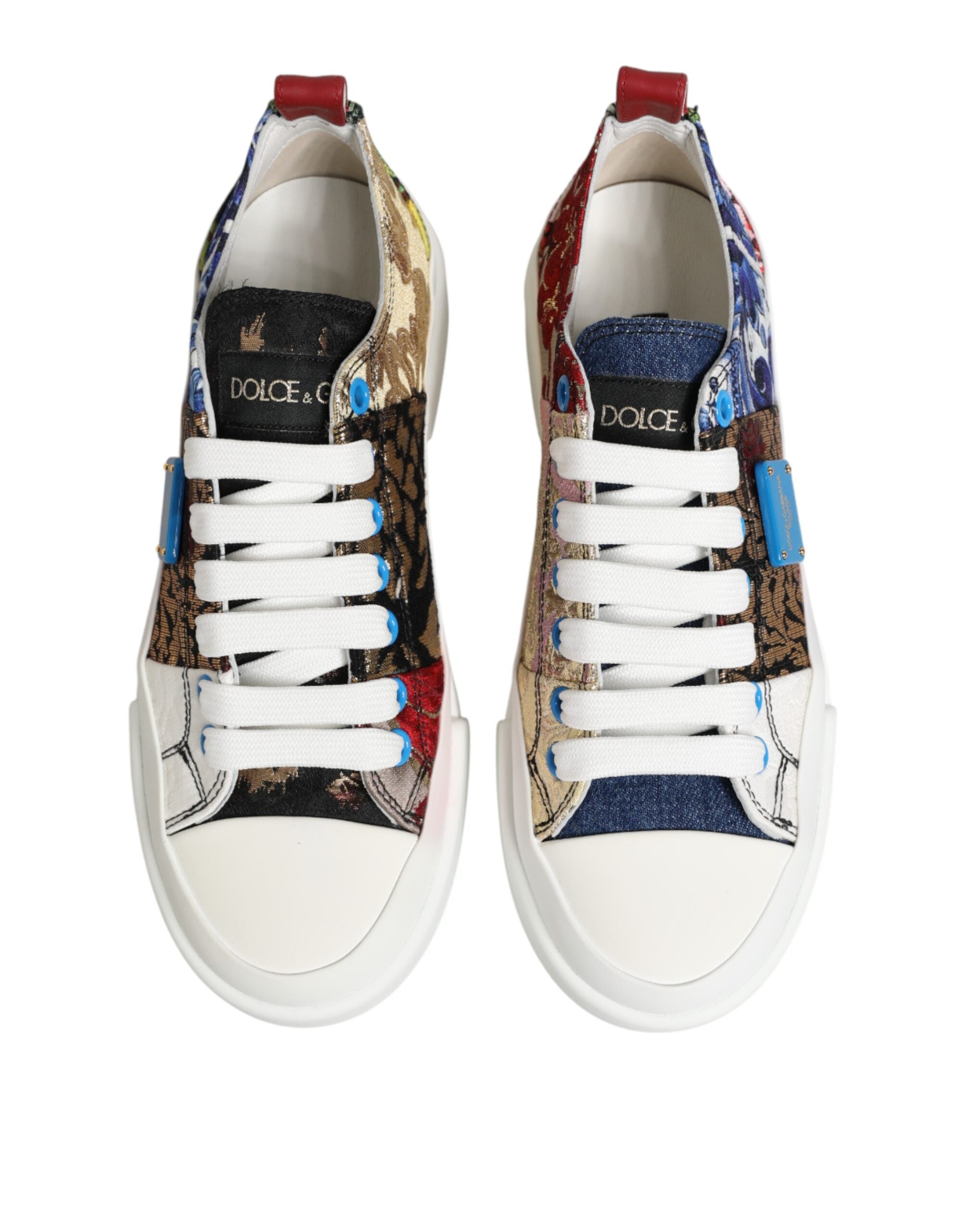 Veelkleurige Patchwork Lage Sneakerschoenen