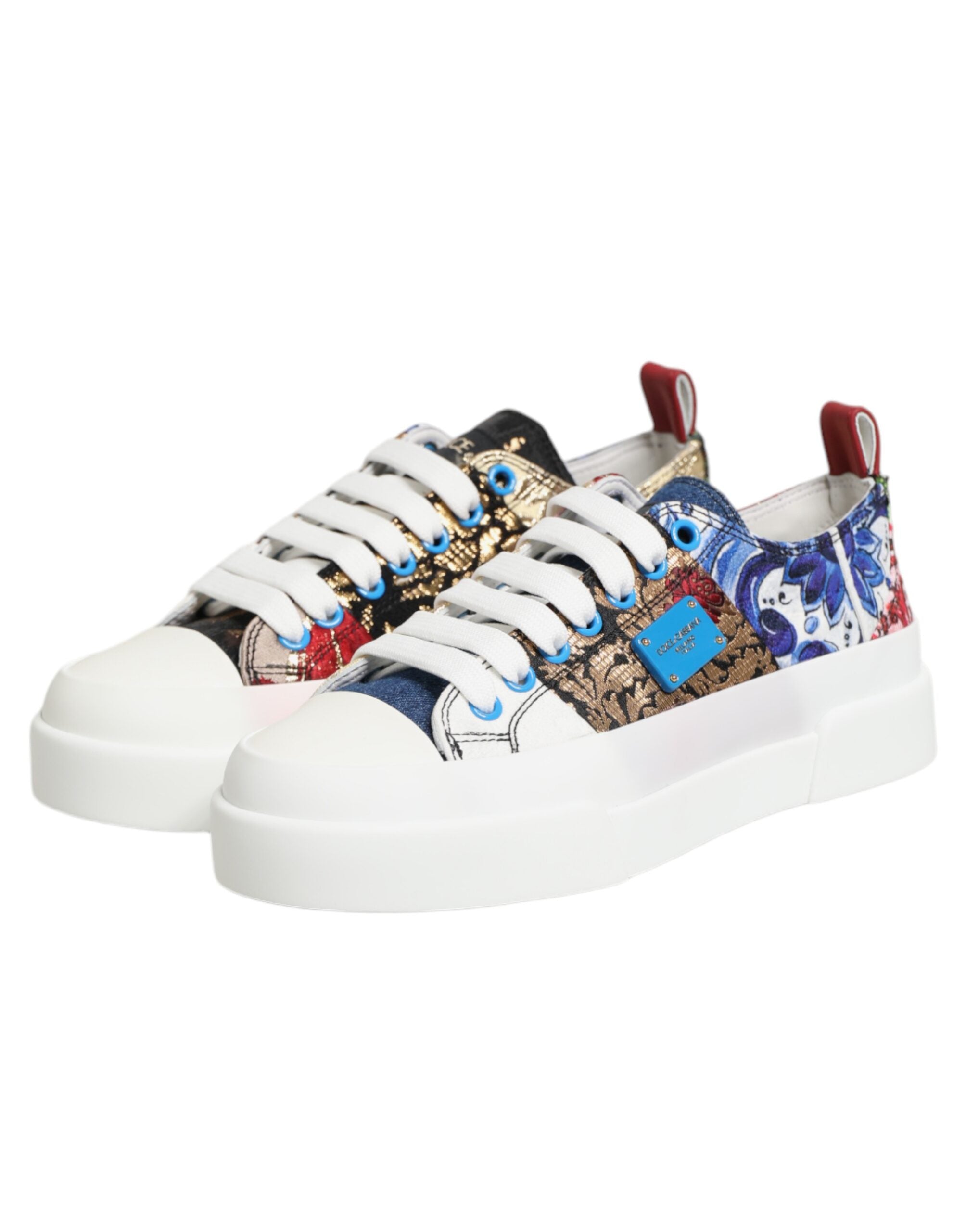 Veelkleurige Patchwork Lage Sneakerschoenen