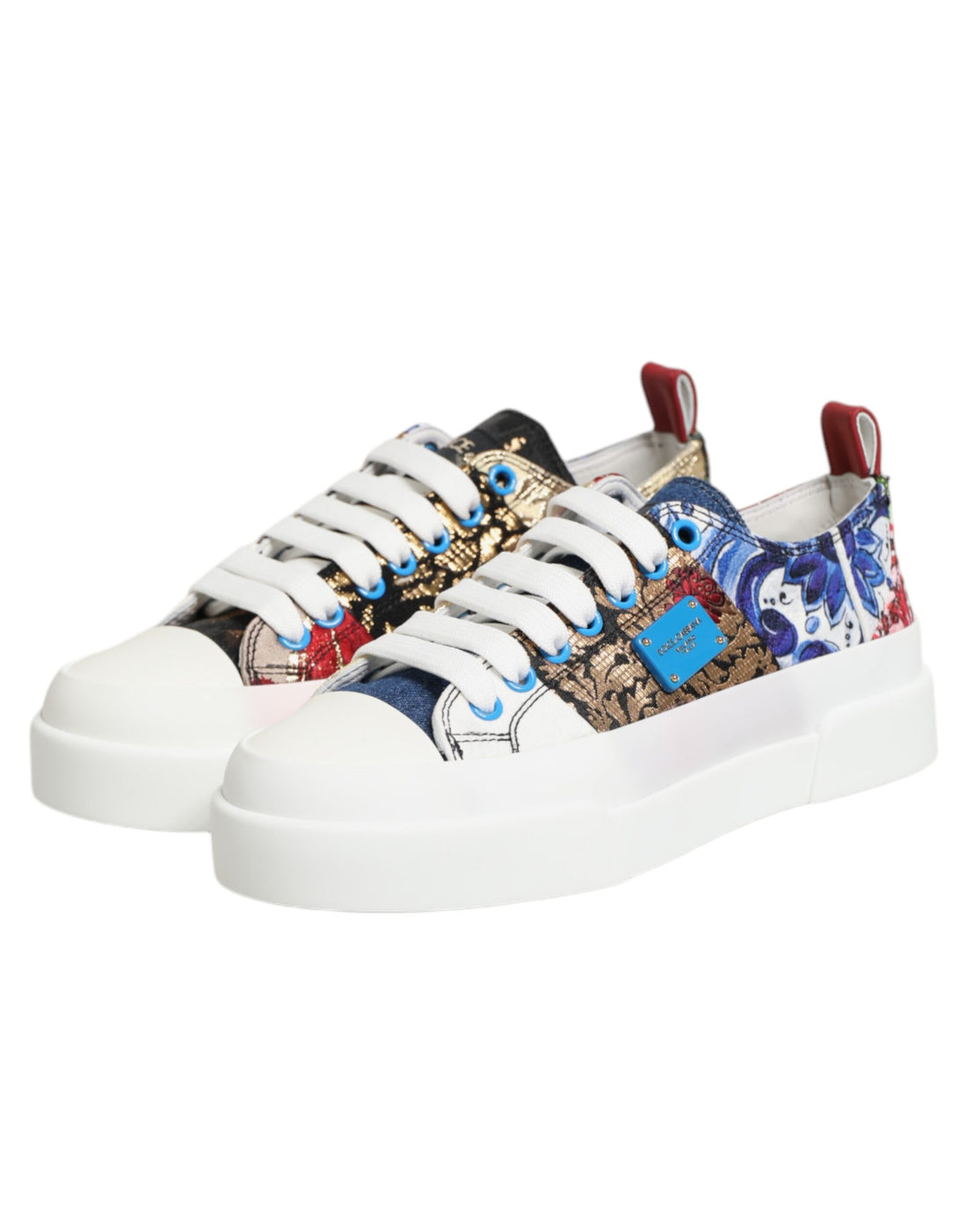 Veelkleurige Patchwork Lage Sneakerschoenen