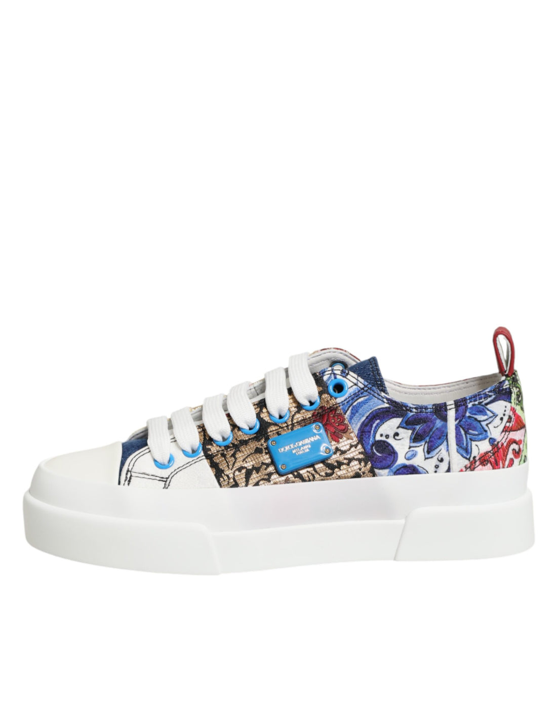 Veelkleurige Patchwork Lage Sneakerschoenen