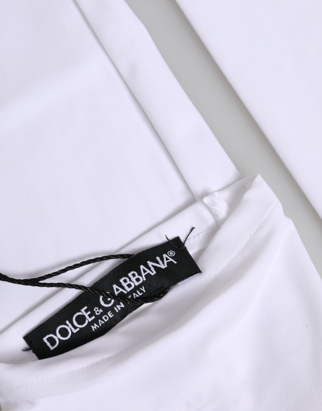 Dolce & Gabbana White Nylon Fingerless Elbow Length Women Gloves