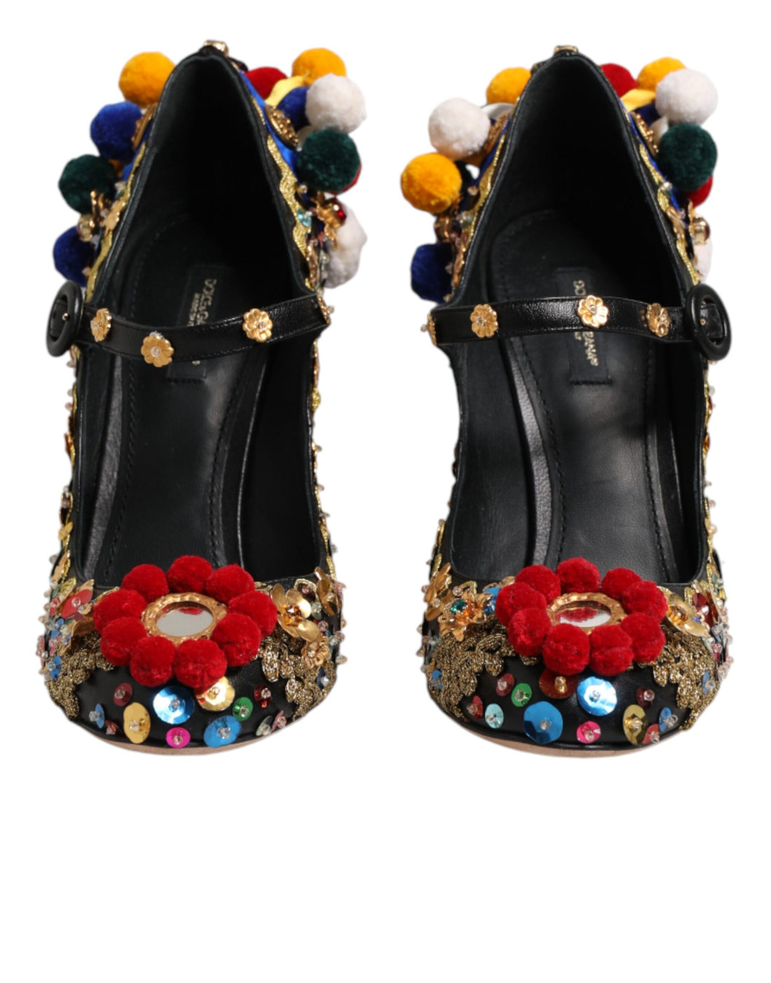 Zwartgoud Versierde MARY JANES Pumps Schoenen