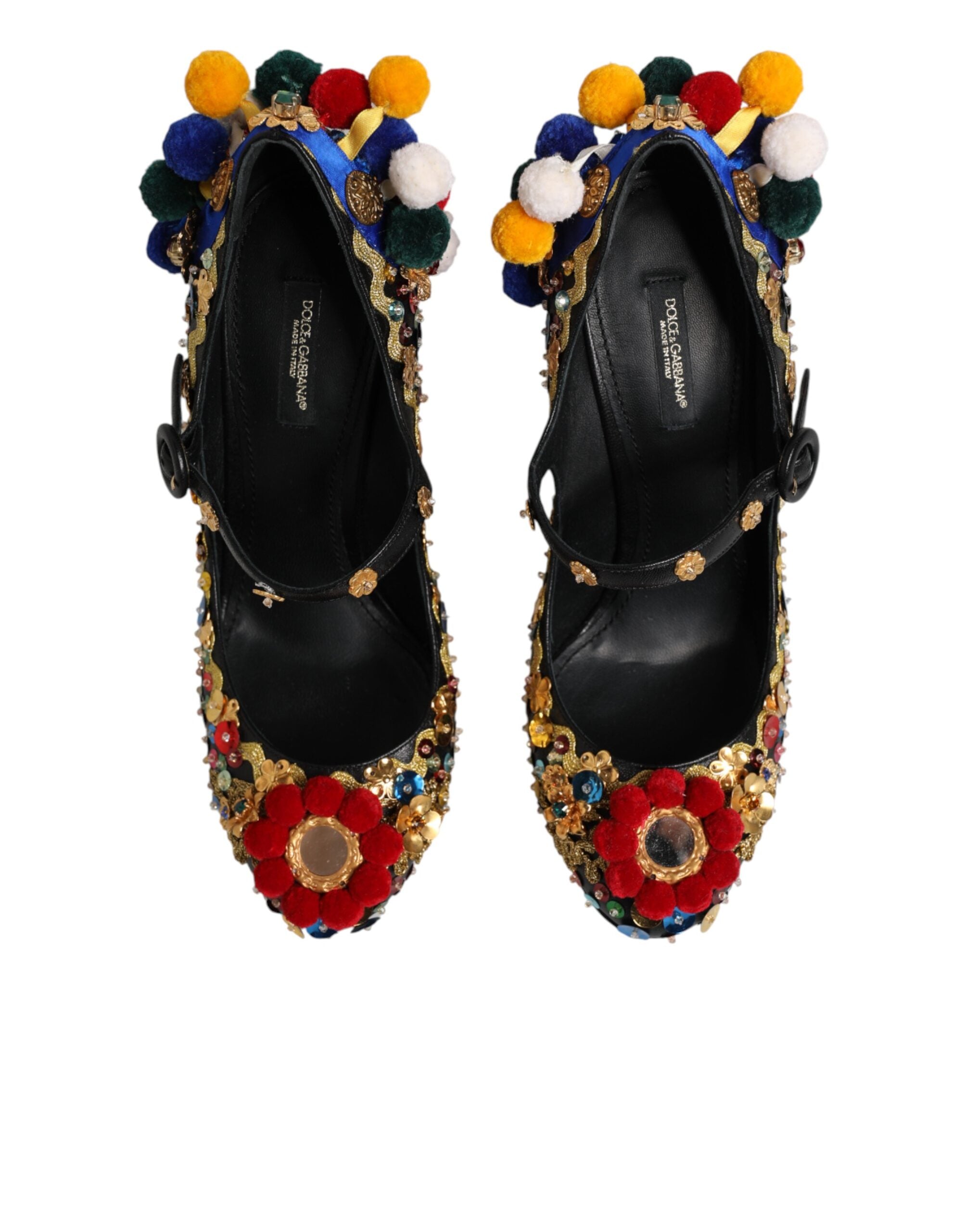 Zwartgoud Versierde MARY JANES Pumps Schoenen