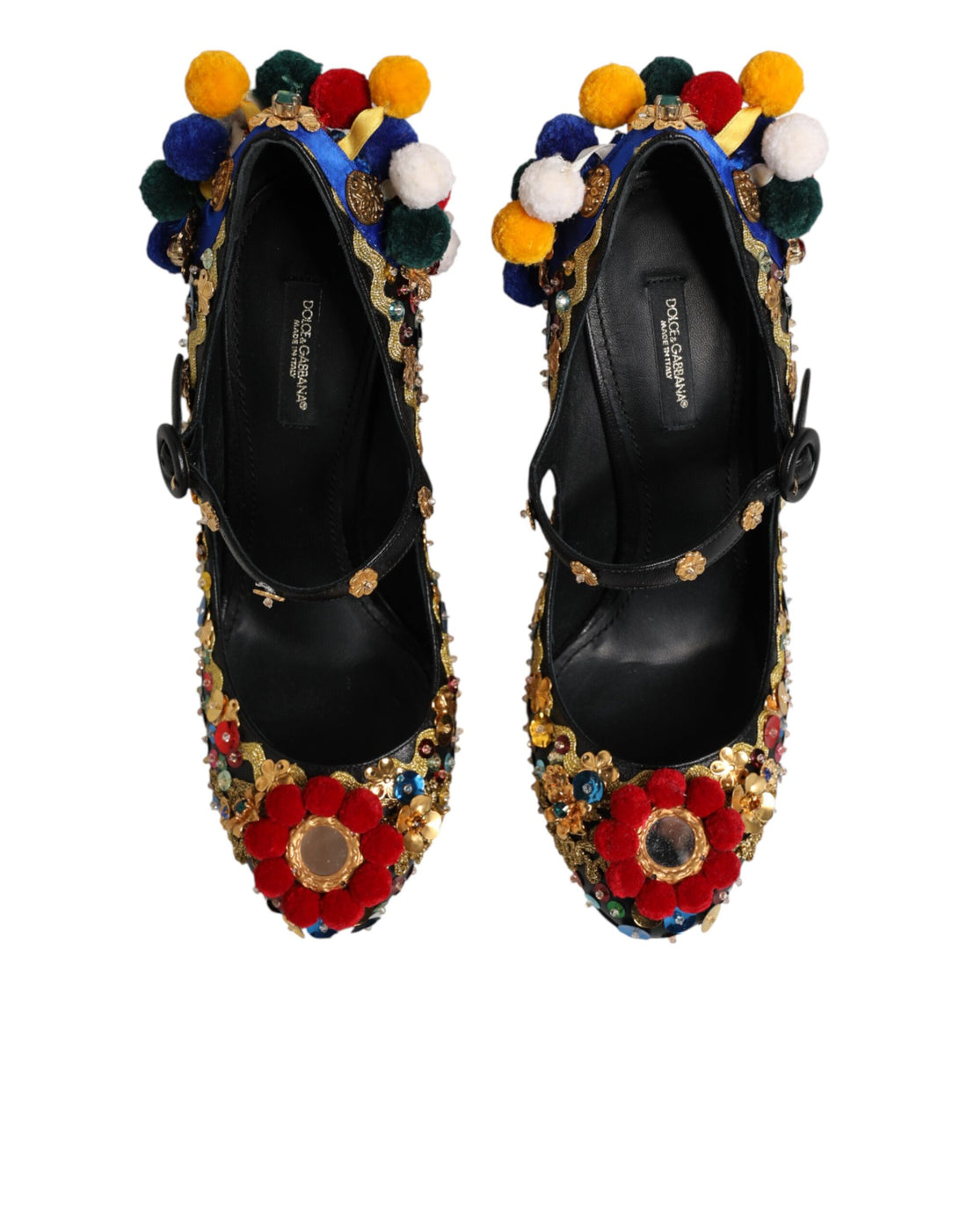 Zwartgoud Versierde MARY JANES Pumps Schoenen