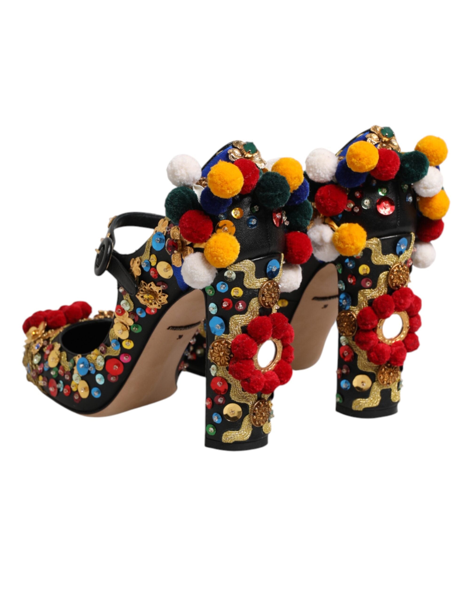Zwartgoud Versierde MARY JANES Pumps Schoenen