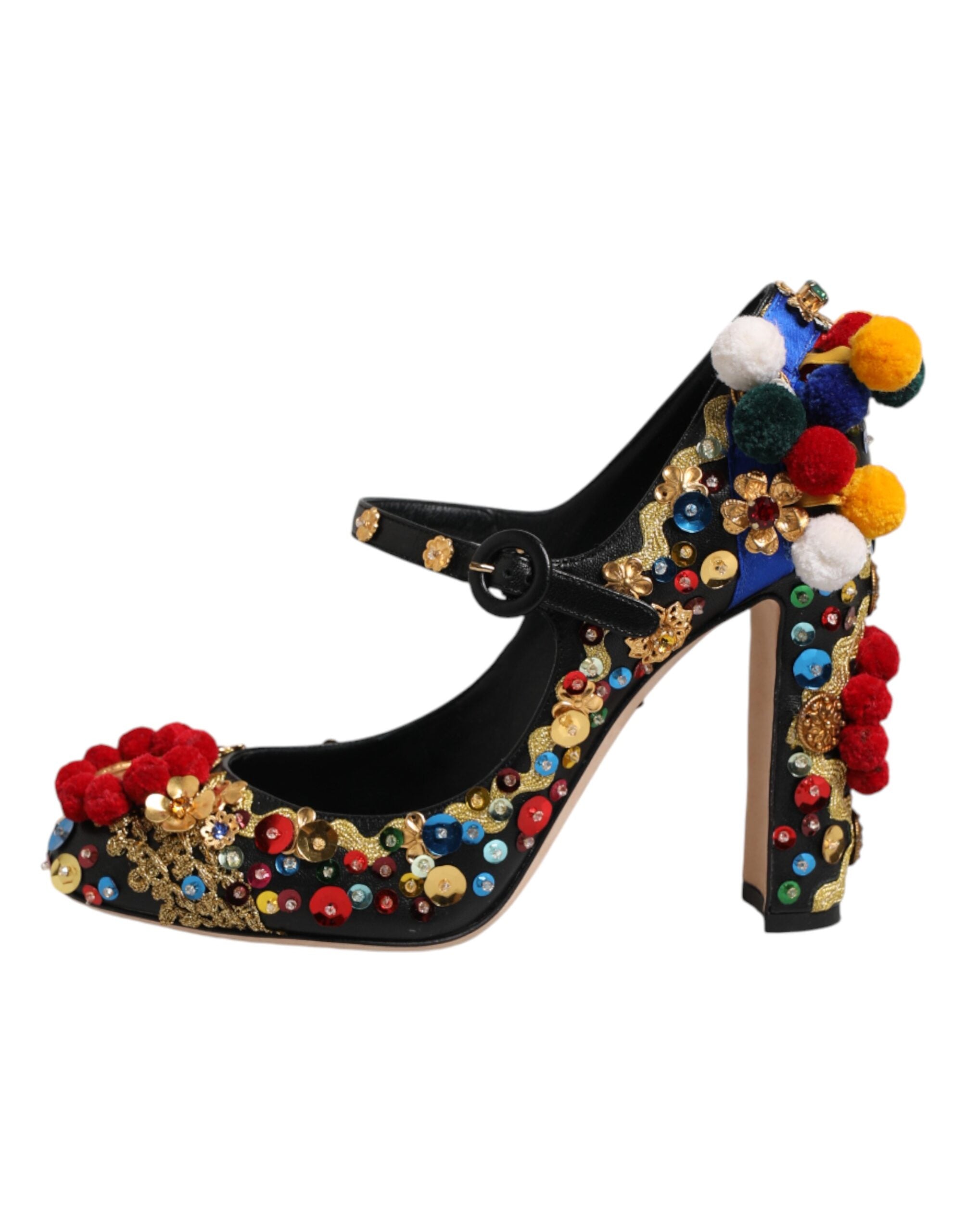Zwartgoud Versierde MARY JANES Pumps Schoenen