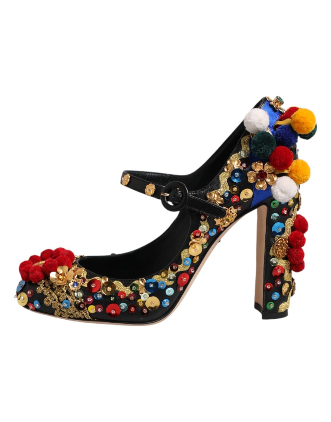 Zwartgoud Versierde MARY JANES Pumps Schoenen