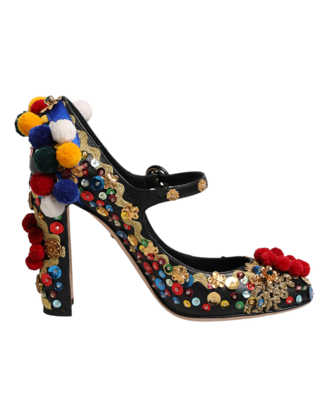 Zwartgoud Versierde MARY JANES Pumps Schoenen