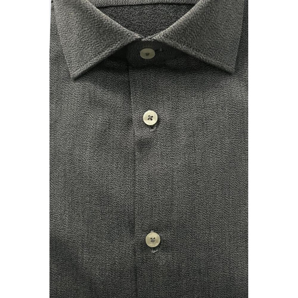 Baldinini Trend Gray Cotton Men Shirt