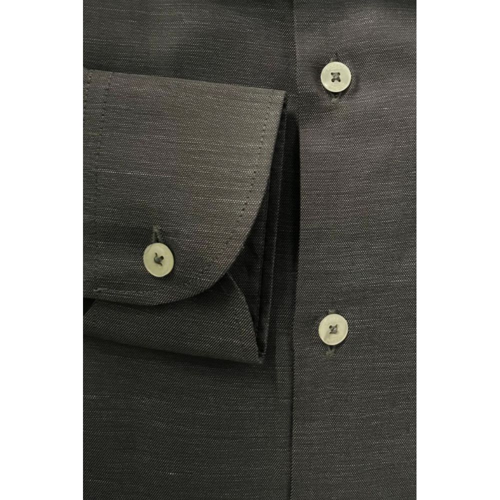 Baldinini Trend Gray Cotton Men Shirt