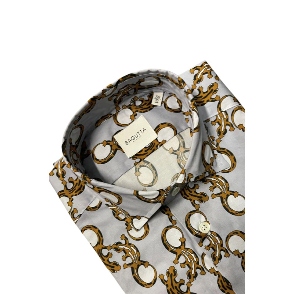 Bagutta Multicolor Cotton Men Shirt