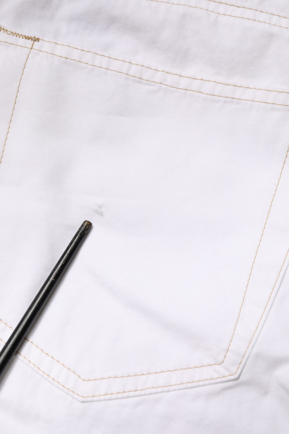 Witte Katoenen Rechte Spijkerbroek Voor Heren Met Middelhoge Taille