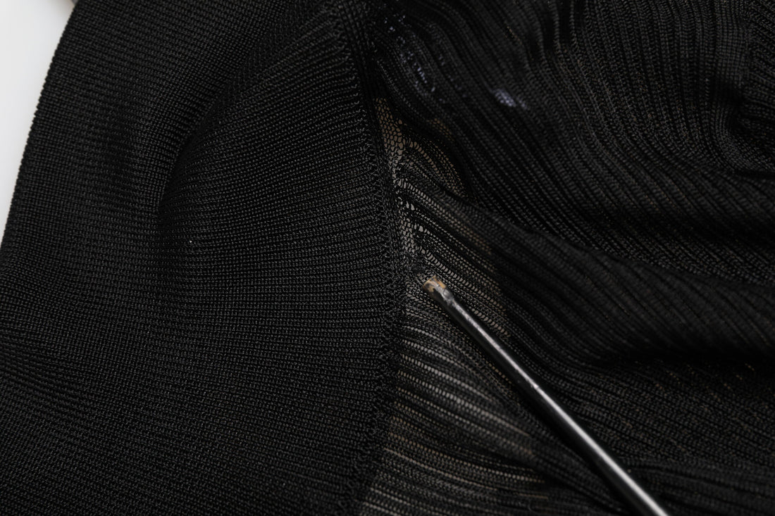 Dolce & Gabbana Black Viscose Turtle Neck Pullover Top