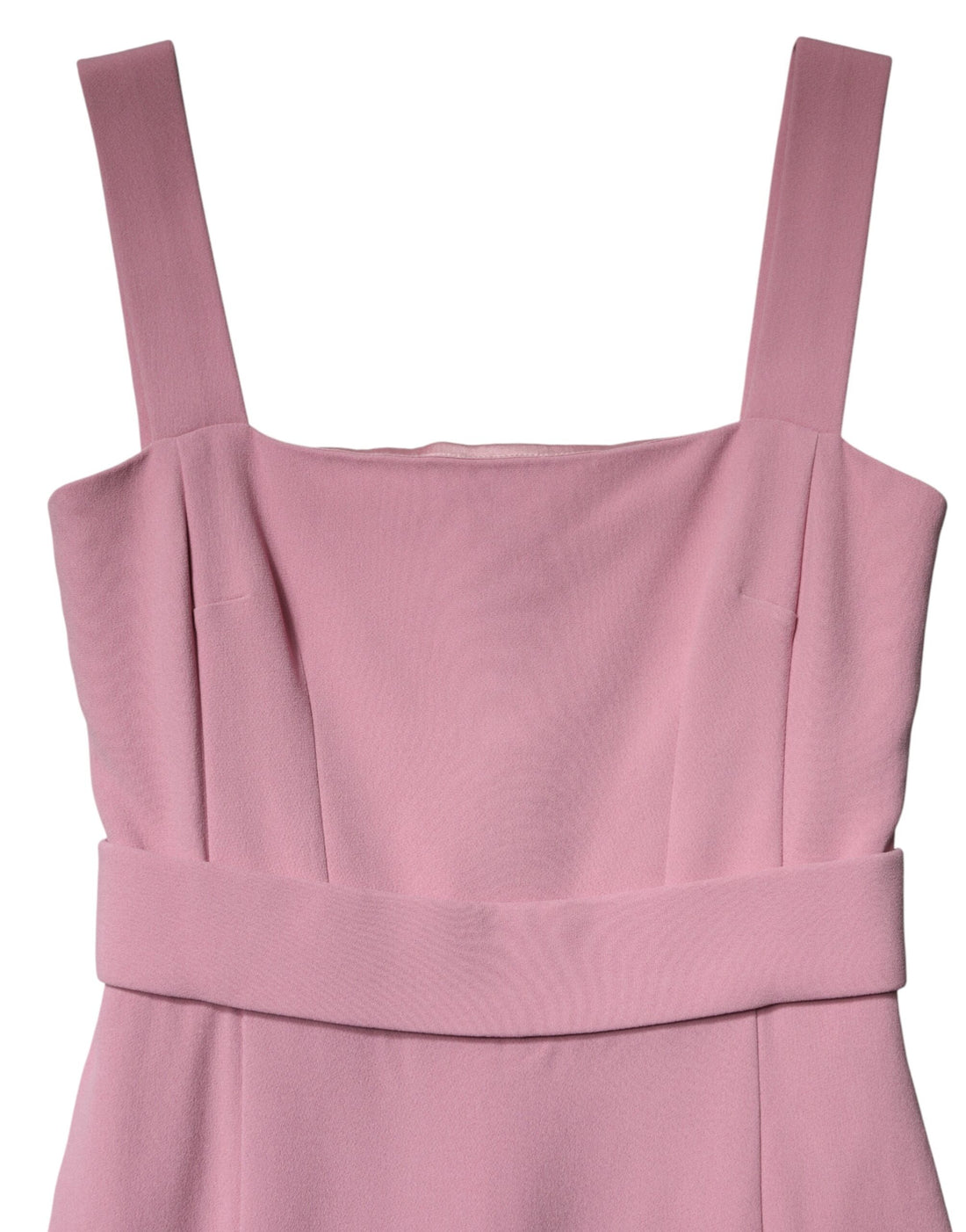 Dolce & Gabbana Pink Viscose Sleeveless Sheath Midi Dress