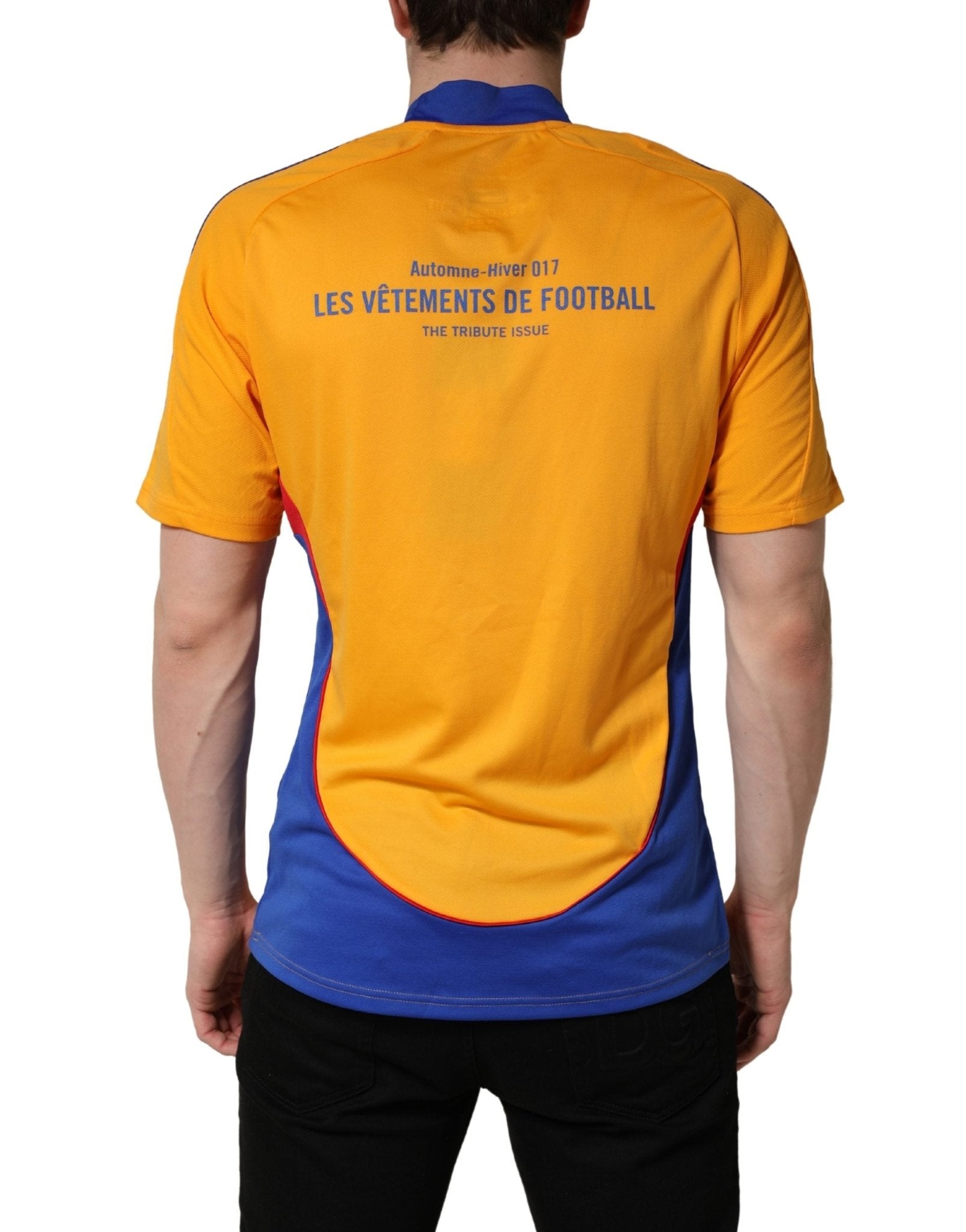 Adidas Yellow Polyester Balenciagoal CrewNeck Jersey T-shirt - RIMODA