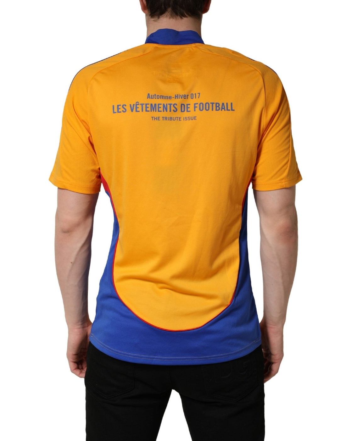 Adidas Yellow Polyester Balenciagoal CrewNeck Jersey T-shirt - RIMODA