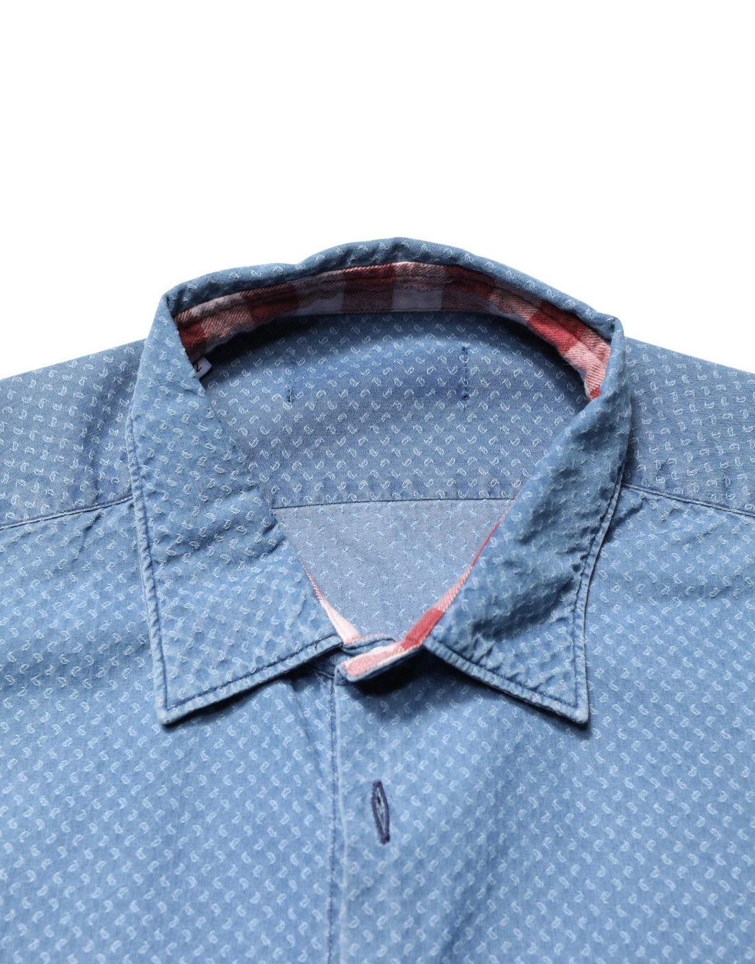 AGLINI Blue Cotton Slim Fit Collared LongSleeve Casual Shirt - RIMODA
