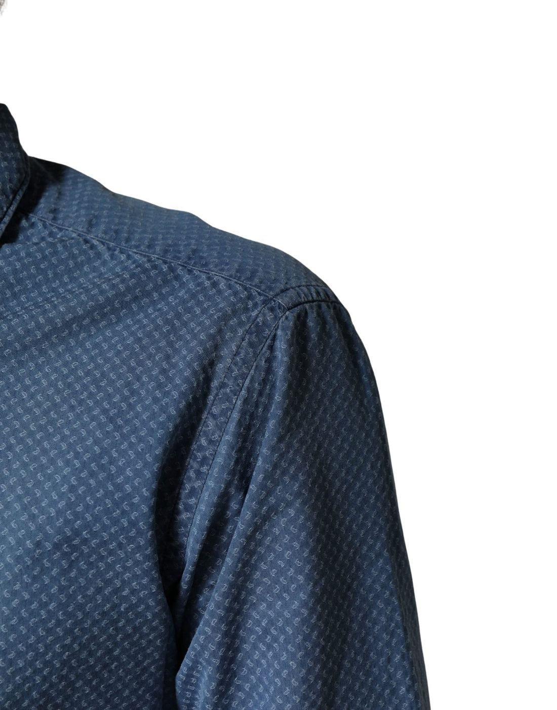 AGLINI Blue Cotton Slim Fit Collared LongSleeve Casual Shirt - RIMODA