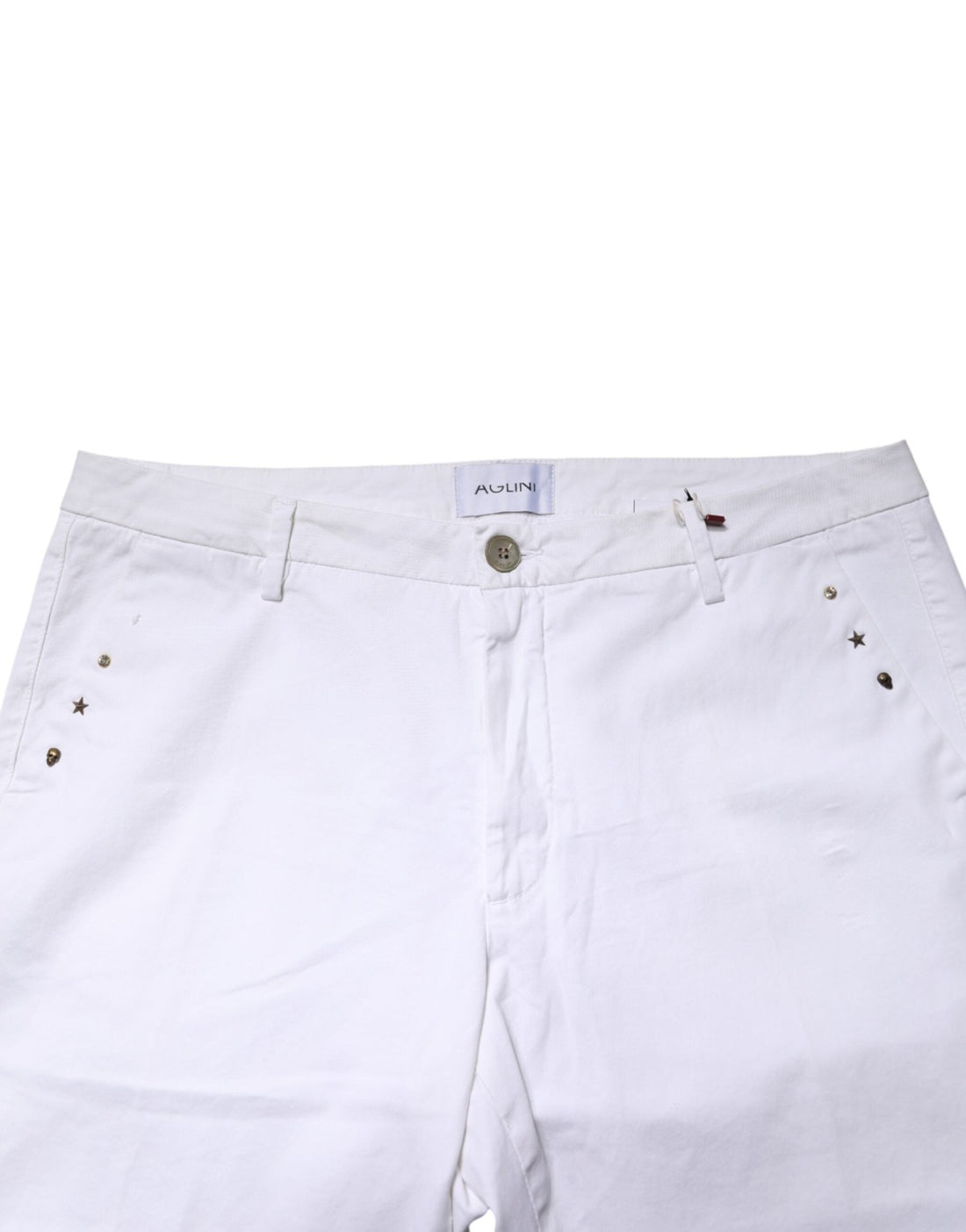 AGLINI White Skinny Fit Mid Waist Men Denim Trouser Jeans - RIMODA