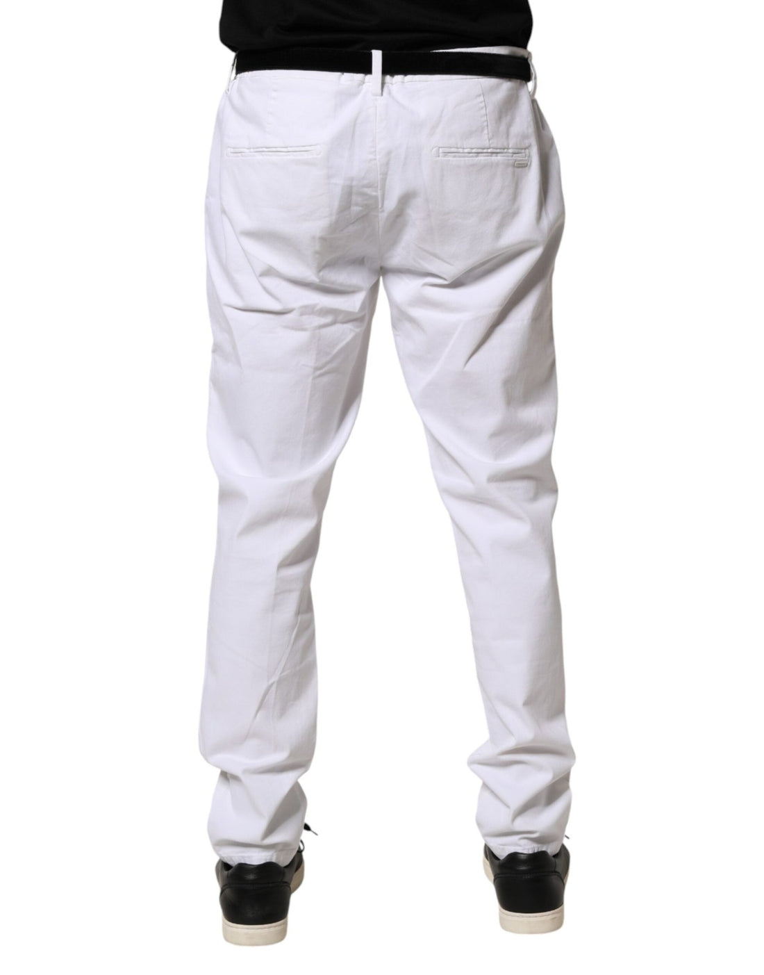 AGLINI White Skinny Fit Mid Waist Men Denim Trouser Jeans - RIMODA