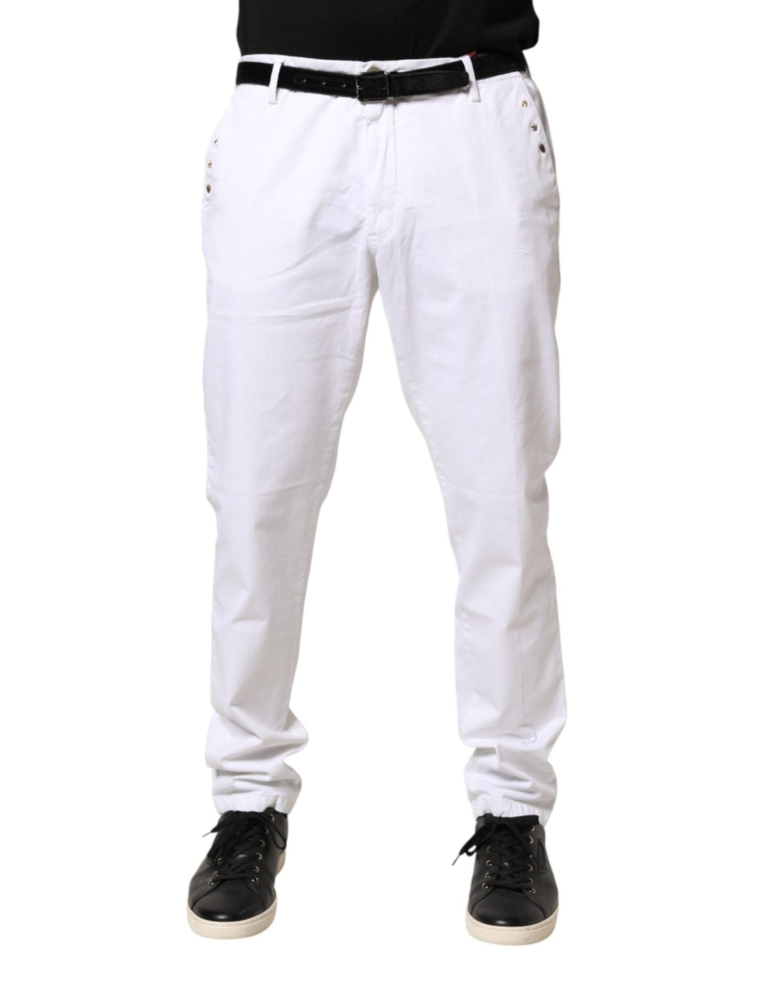 AGLINI White Skinny Fit Mid Waist Men Denim Trouser Jeans - RIMODA