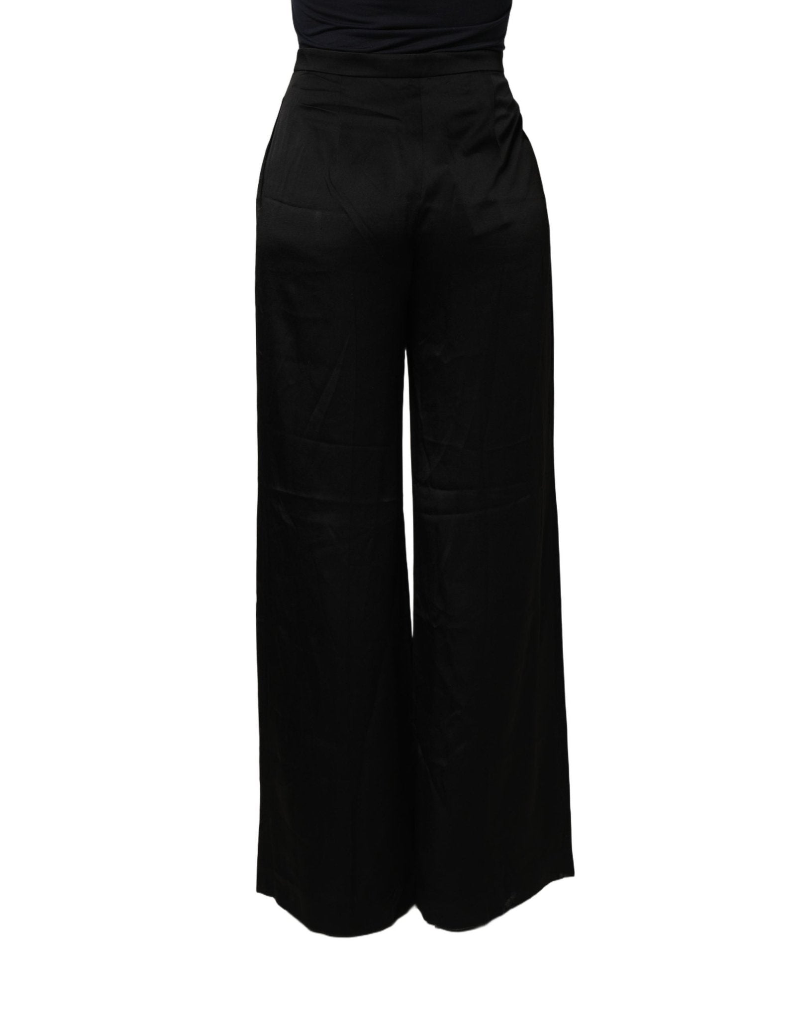 Alberta Ferretti Black HighWaist WideLeg Women Trouser Pants - RIMODA