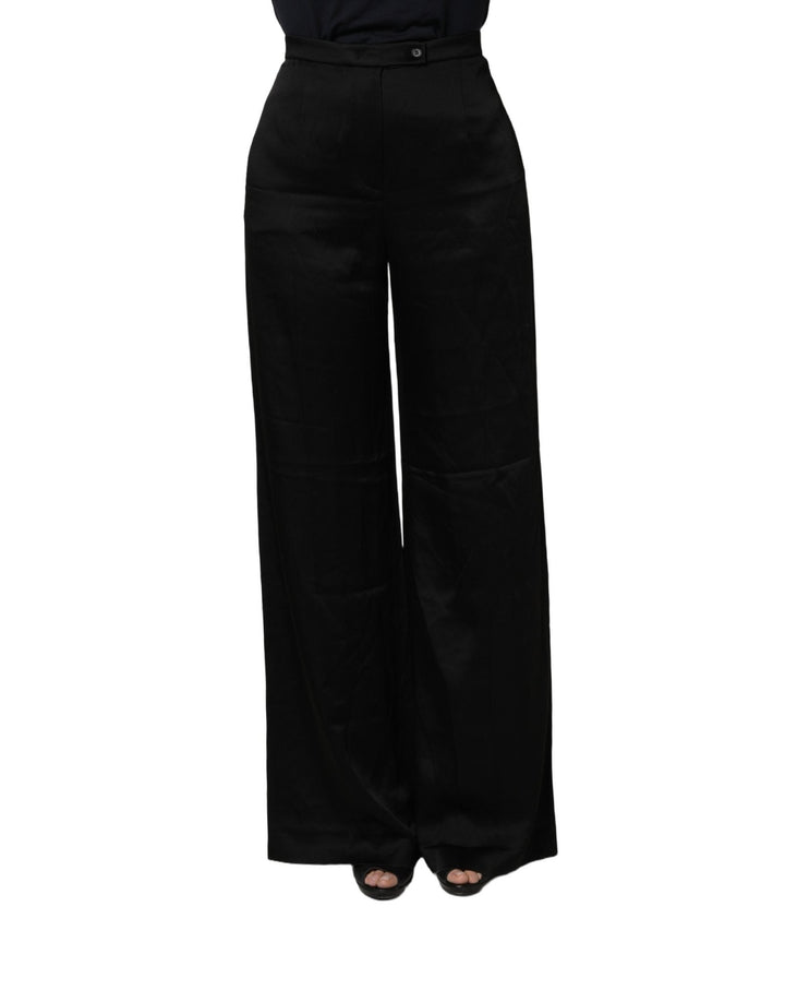 Alberta Ferretti Black HighWaist WideLeg Women Trouser Pants - RIMODA