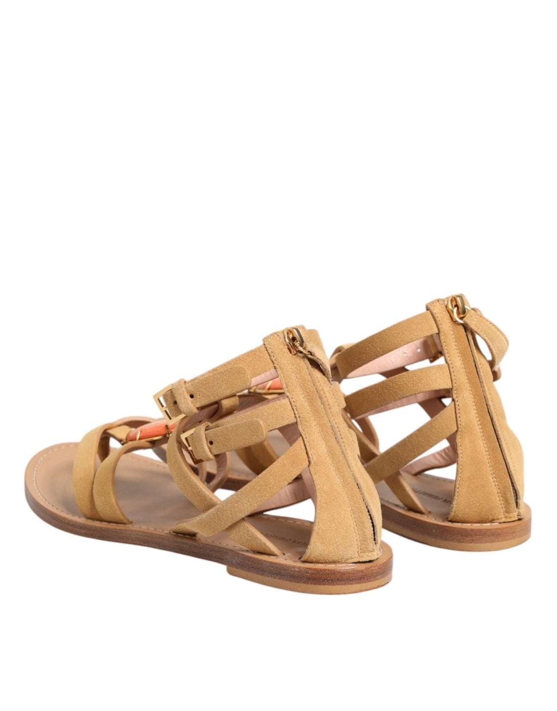 Alberta Ferretti Brown Flip Flops Zipper Ankle Strap Shoes - RIMODA