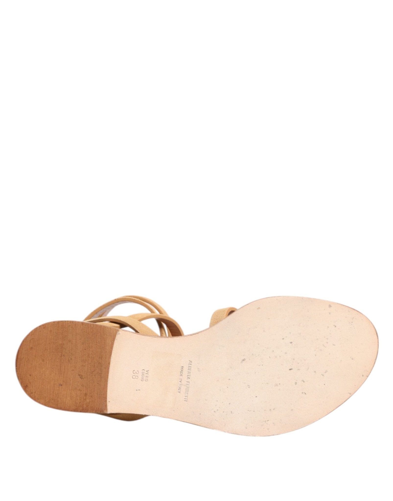 Alberta Ferretti Brown Flip Flops Zipper Ankle Strap Shoes - RIMODA