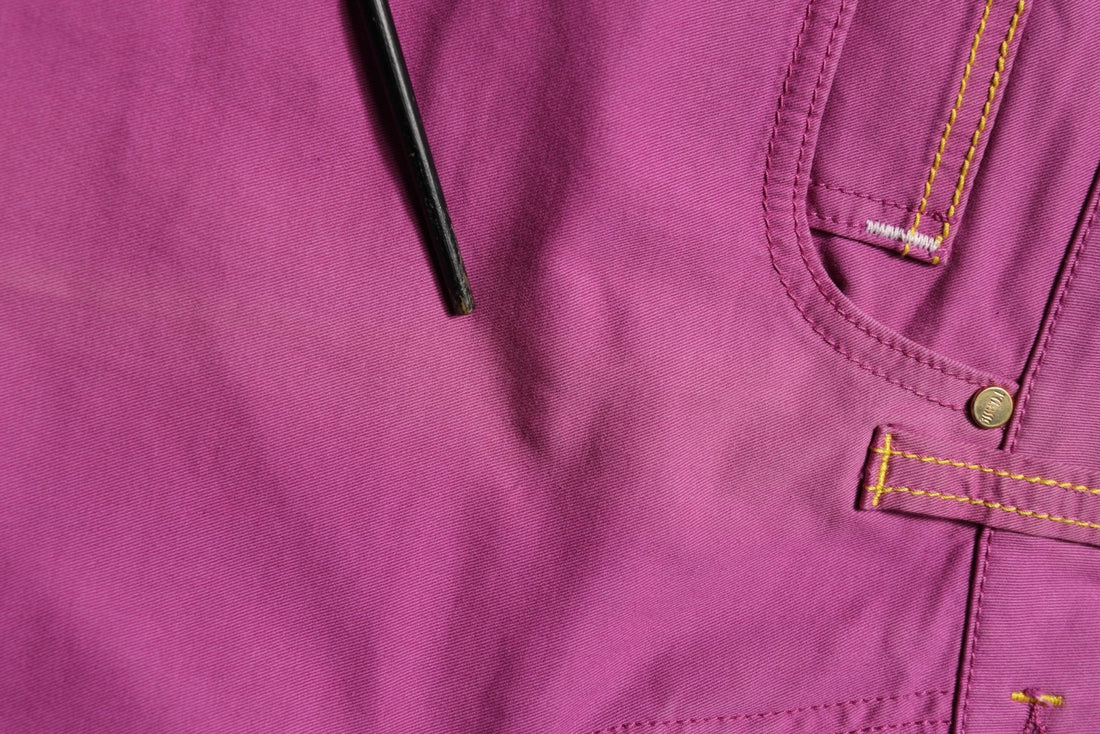 Alviero Martini Prima Classe Purple Cotton Slim Fit Denim Trouser Jeans - RIMODA