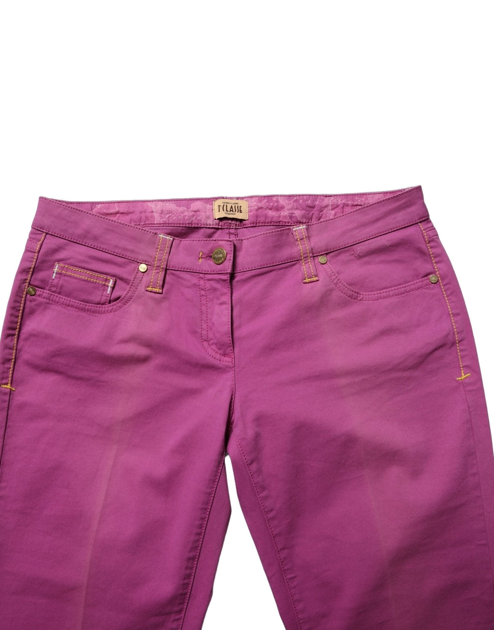 Alviero Martini Prima Classe Purple Cotton Slim Fit Denim Trouser Jeans - RIMODA