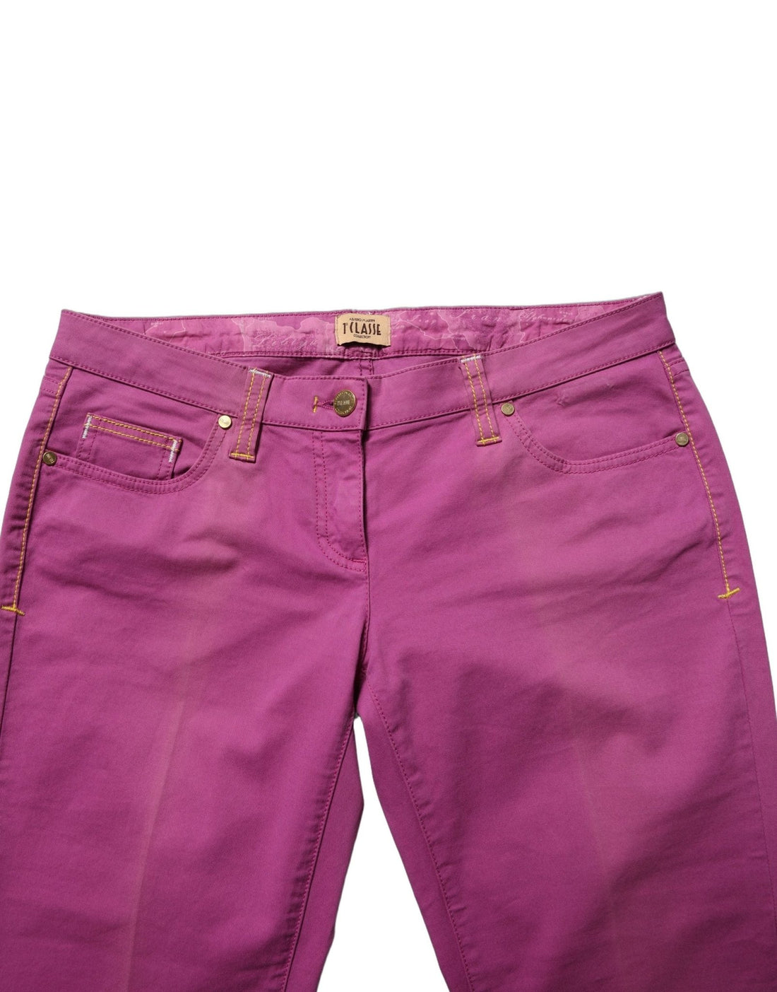 Alviero Martini Prima Classe Purple Cotton Slim Fit Denim Trouser Jeans - RIMODA