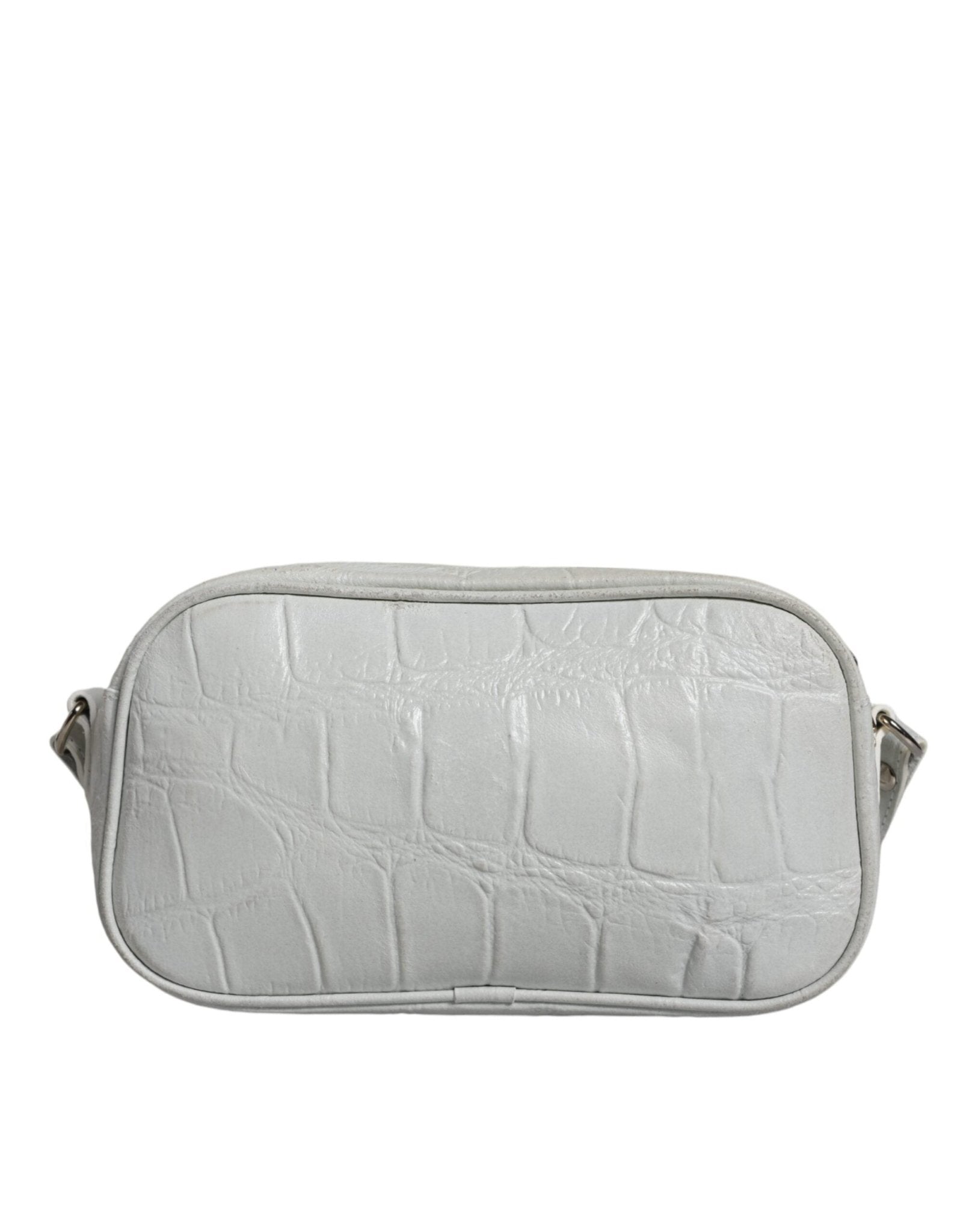 Aniye By White Croc Print Leather Crossbody Sling Bag - RIMODA