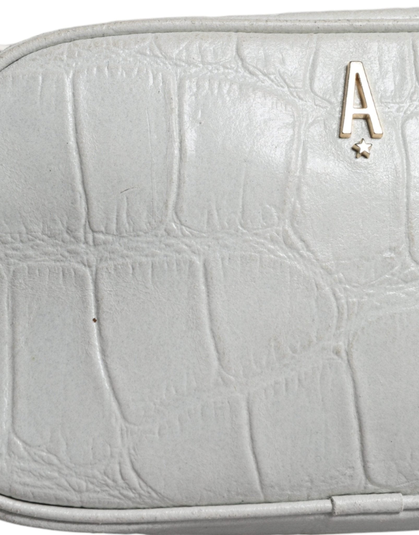 Aniye By White Croc Print Leather Crossbody Sling Bag - RIMODA